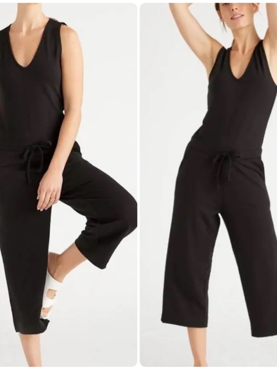 Quince Pants - Quince French Terry Modal Jumpsuit Black